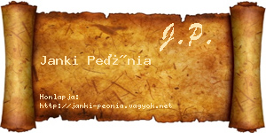Janki Peónia névjegykártya